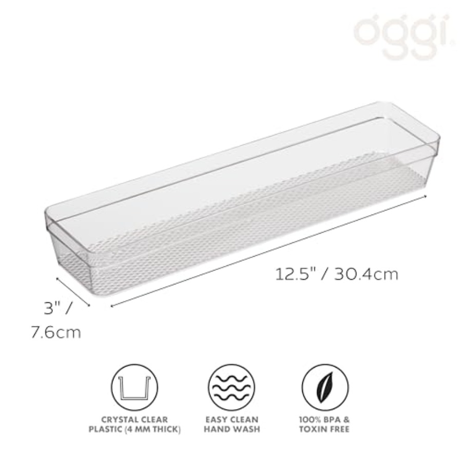 منظم أدراج شفاف - 3 بوصة × 12. - مراجعة Office Drawer Organizer وسعره