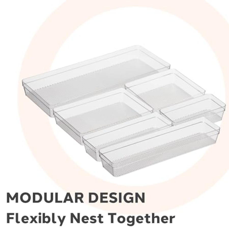 منظم أدراج شفاف - 3 بوصة × 12. - مراجعة Office Drawer Organizer وسعره