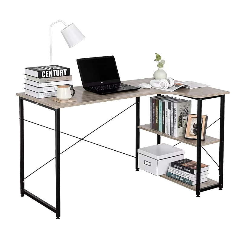 مكتب زاوية على شكل حرف L مع رف - مراجعة Home Office Desk With Drawers وسعره