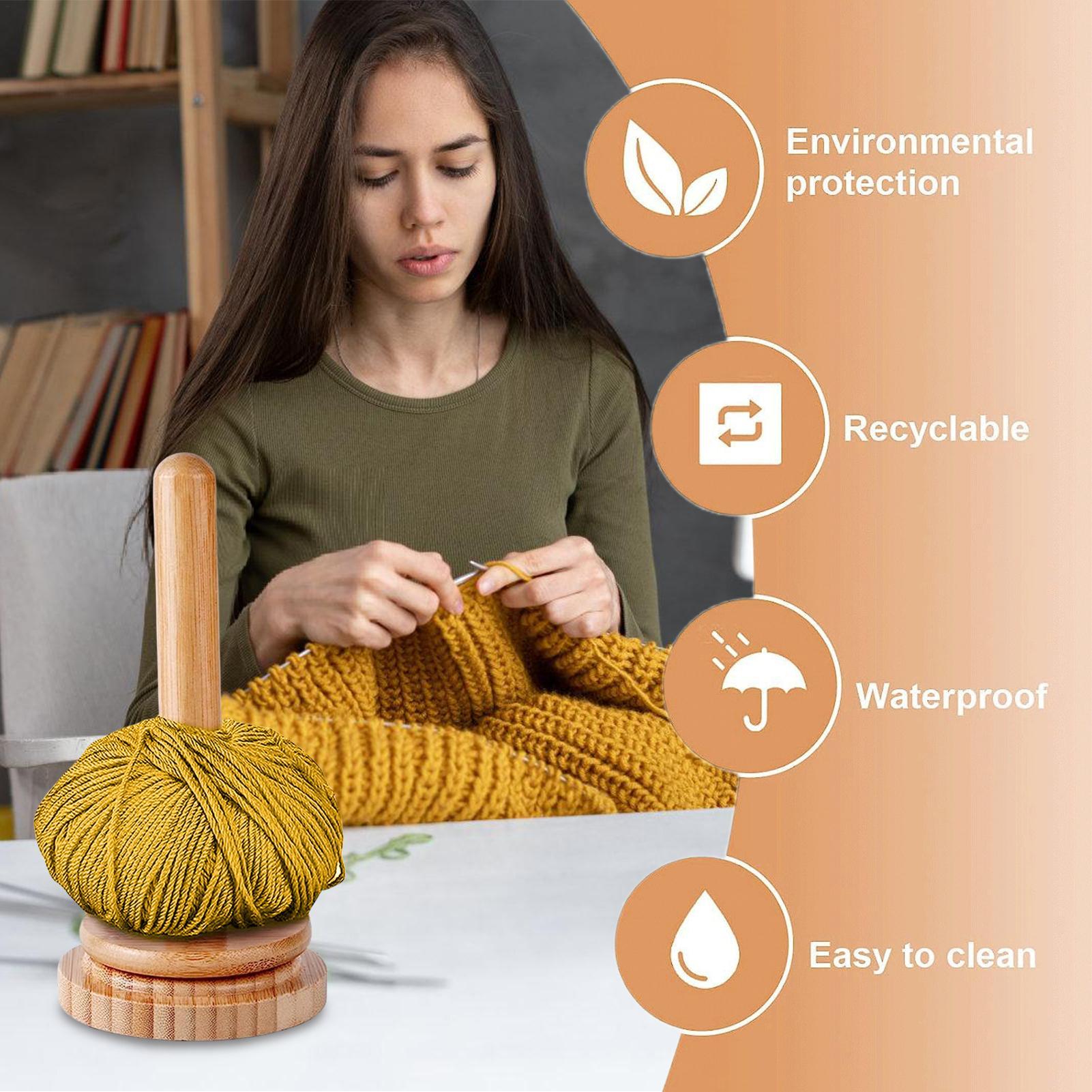 حامل خيوط الحياكة الدوار الخشب - مراجعة Desktop Organizer Bamboo وسعره