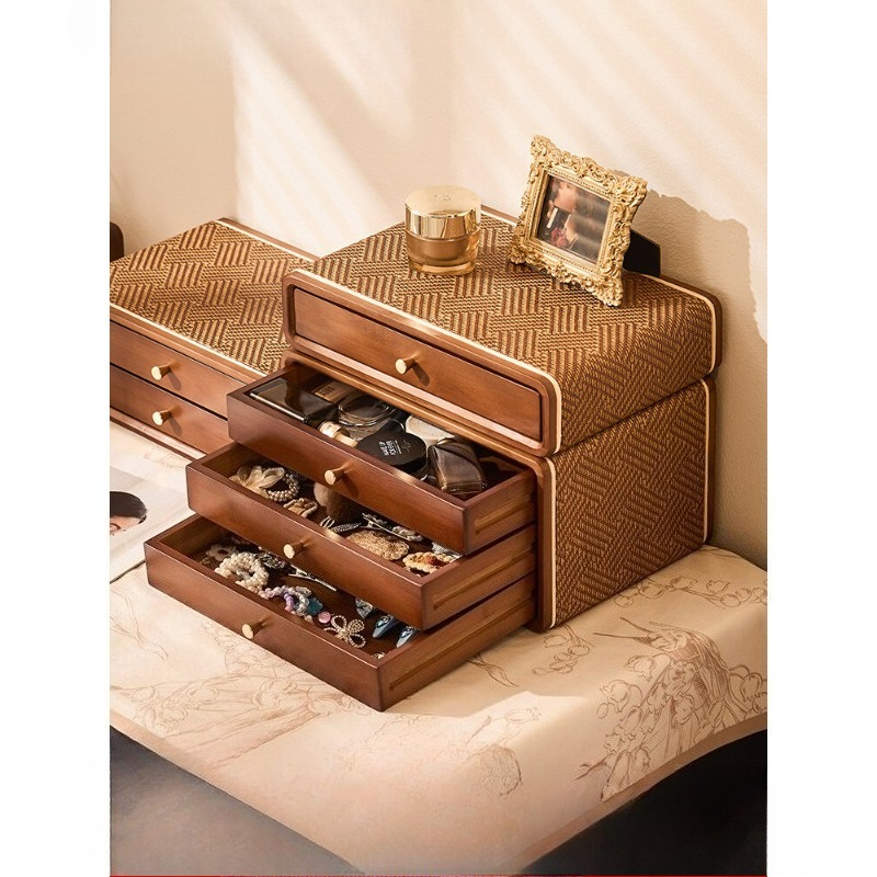 منظم أدراج مكتبي بتصميم عتيق،  - مراجعة Desktop Organizer Bamboo وسعره
