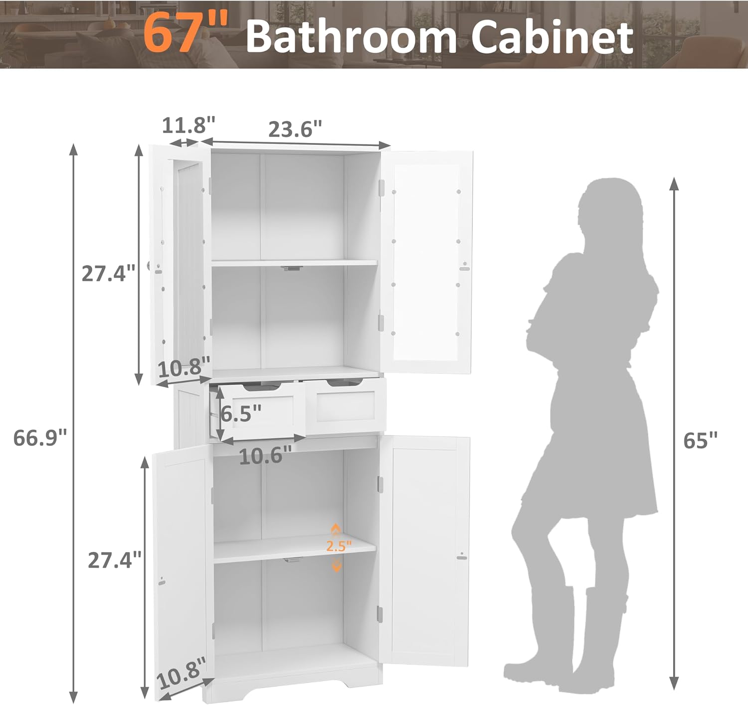 خزانة تخزين طويلة للحمام قائمة - مراجعة Office Drawer Organizer وسعره
