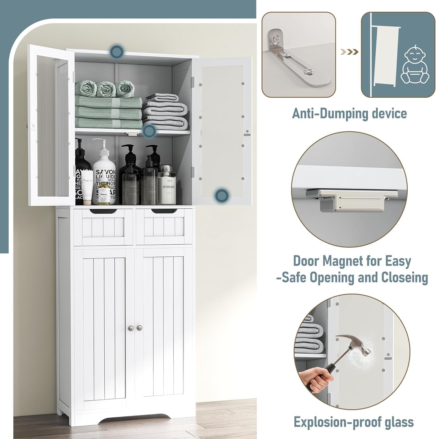 خزانة تخزين طويلة للحمام قائمة - مراجعة Office Drawer Organizer وسعره